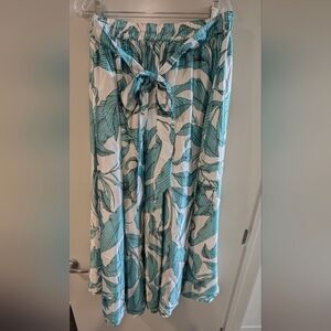 NWT Her Destiny Tropical Leaf Print Maxi Skirt 2X